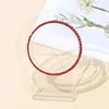 Garnet de vinho natural de qualidade Garnet de 3 mm Bracelets Mulheres Moda Moda Lucky Stone Bangles Bangles Yoga Meditação Presente de amizade