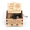 Figurines décoratives Objets Noir You Are My Sunshine Music Box Antique Sculpté En Bois Musical Cadeau De Noël Saint Valentin Anniversaire GiftDecor