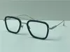 Ny modedesign Man Square Optical Glasses 006 utsökta metallramar vintage Populär stil avancerad transparent linsglasögon