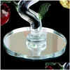 Decorative Objects Figurines Glass Crystal Apple Tree With 6Pcs Apples Fengshui Crafts Home Decor Christmas Year Gifts Souvenirs O Dhl9F