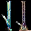 Tall Rainbow glass water bongs hookahs downstem perc Ice catcher dabber heady rig recycler Dab smoke water pipe with 14mm