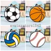 Creatieve stijl kleine opbergzak Key Case Basketball voetbalpatroon oortelefoon Pocket Kinderen Zipper Gift Coin Purse Organizer