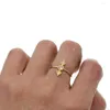 Wedding Rings Simple Design Female Ring Cute Thin Fore Finger Gold Kunckle For Women Delicate Elegant Top Quality