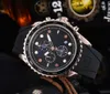 AAA topmerk zwart siliconen kwarts modeheren time clock horloges auto date heren jurk ontwerper horloge groothandel mannelijke geschenken polshorloges ss