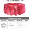 Table Cloth Happy Valentines Day Tablecloth Round 60 Inch Sweet Red Heart Wrinkle Resistant Washable Cover