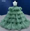 Sage Green Princess Quinceanera Dresses Spaghetti Lace-up Corset Tiered Ruffles Tulle kjol prom Vestido deputant 15 anos