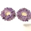 Decorative Figurines Amethyst Candlestick Natural Rough Stones Minerals Gems Healing Reiki For Home Decoration