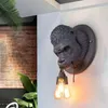 Wall Lamp Resin Dog Vintage Sconce Light Fixtures Living Room Bedroom Loft Industrial Home Art Decor Led Lamps