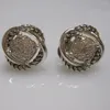 Studörhängen 925 Silver smycken 7mm Pave Diamond Design Alentine's Day Gifts Birthday