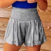 Gesmokte Taillenbund-Shorts Spezielle Queen of Sparkles Swing Hot Summer Women Jumpsuit Shorts Dance Elastic Waistband Pants