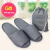 Slippers Portable Folding Slippers For Men Women Spa Travel Non-disposable Cotton Slippers With Storage Bag Hotel Home Indoor Slipper Z0317