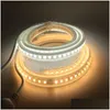 2016 Led Strips Summer Tape Smd5630/5730 Waterproof Ip65 120Led/M 1M 2M 4M 5M 6M 10M El Home Decoration Outdoor Ledac220V/110Vadd Power D Dhnzr