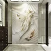 Wallpapers Custom Self Adhesive Wallpaper European 3d Fashion Sculpture Mural Living Room El Entrance Hall achtergrond decor waterdicht