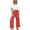 Women's Pants & Capris Women High Waist Wide Leg Palazzo Lounge Trousers With Belt Pockets