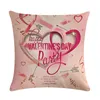 枕装飾的な家の枕のための引用ハートカバーロマンチックなバレンタインデーギフトパターンスローカバーZy842