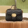 Luxurys üst kol çanta kadın çanta moda marmont omuz çantası tasarımcı adam gerçek deri crossbody tote çanta çanta bayan haftası klasik flep debriyaj çanta