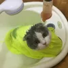 Trajes de gato lavando a roupa de estimação de unhas Bathing Bathing Sacos ajustáveis ​​Corte o banho de função da bolsa fixa anti-grab