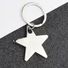 Novelty Zinc Alloy Star -formad nyckelkedjor Metalstjärna Key Rings för gåvor Dh4444