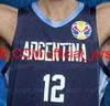 College Basketball Wears 2019 World Cup Team Basketball Jersey Argentina 12 Marcos DELIA 3 Luca VILDOZA 9 Nicolas BRUSSINO 10 Maximo FJELLERUP 4 Luis SCOLA GARINO