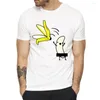 Men's T Shirts Shirt Banana Disrobe Funny Design Print T-shirts Unisex Summer Humor Joke Hipster TShirt White Casual Top Tee Streetwear