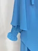 Vêtements ethniques Femme musulmane Tenue de prière Islamique Ramadan Eid Hijab Robe Dubaï Turquie Abaya avec foulard extra long Khimar Jilbab 230317