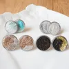 Stud Earrings 18 Colors Western Jewelry Cowhide Loepard Genuine Leather Button Studs For Women Cowgirl Outdoor Gift Daily