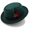 ワイドブリムハットバケツ帽子ファッション女性男性ポークパイハットパパフラットフェドーラハットレディ紳士ギャンブラーパナマトリルビー帽子ファッションフェザーサイズ58cm 230316