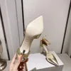 Ultimi tacchi a spillo Scarpe eleganti firmate moda Donna Tacchi stringati 100% pelle Scarpe da donna col tacco alto di alta qualità oro sexy praty abito da sposa tacco Sandali