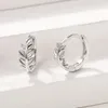 Hoop Earrings CAOSHI Stylish Leaf Shape Design For Women Fashion Modern Style Accessories Young Girls Versatile Jewelry Gift