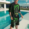 Men's Tracksuits 2023 Summer 3d Animal Print Male Casual Short Clothing Sets T Shirt Shorts Workout Set 2 Pieces