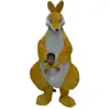 Halloween Kangaroo Mascote Fantas Fache Party Party Play Roupos de anúncios de Páscoa