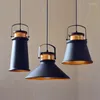 Pendant Lamps Chandelier Spider Black Iron Wire Antique Wood Led Light Deco Maison Chandeliers Ceiling Lighting