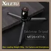 Stativ Xiletu MT26 XT15 mini multifunktionell bordsskiva stativ aluminiumlegering bärbar konsolhuvud för mobiltelefon DSLR -kamera