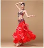 Stage Wear Performance 2023 Belly Dancing Clothing Oriental Dance Outfit 3pcs Set (Bra Belt Skirt) Women Costume Professional