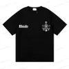 Mäns T-shirts High Street Rhude Las Palmas Coconut Crown Print Casual Round Neck Kort ärm T-shirt T230317