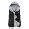 Women's Vests 2023 Fall/winter Down Jacket Vest Warm Men And Women's Same Cotton Casual With Thick Hooded