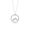 30 pièces Simple Nature neigeux montagne collier cercle rond montagne haut de gamme collier paysage amoureux colliers pour femmes