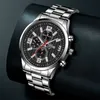 ساعات المعصم RELOJ HOMBRE MENS غير الرسمية الساعات الفاخرة الفائدة من الفولاذ المقاوم للصدأ الكوارتز wristwatch التقويم ذكر سوار الرياضي مونتر هوم 230317