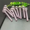 Hookahs Pink thickening 10cm glass straight pot Wholesale Glass bongs Oil Burner Glass Water Pipes