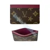 Mini porte-cartes M60703 Porte-clés Porte-monnaie 3 fentes de crédit Couverture Homme classique gaufrage Sacs à fleurs marron Femmes pochette viutonity Cuir véritable louiseity luxe