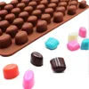 Bakning Mögel Silikon 55 Cavity Mini Coffee Beans Chocolate Sugarcraft Candy Mold Mold Fondant Cake Decorating Pastry Tools