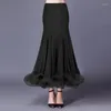 Scène Porter Style Léopard Noir Rouge Bleu Costumes De Danse De Salon Sexy Spandex Gaze Jupe Pour Femmes Jupes