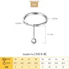 Pierścienie zespołowe Trustdavis Authentic % 925 Srebrny łańcuch srebrnych koralików Otwarty Pierścień palca dla kobiet dziewczęta srebrna biżuteria dar ds1891 g230317