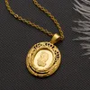 Ketten WANDO 3Tyles Notre Dame Halskette für Männer/Frauen Party Geschenke Schmuck Gold Farbe Afrika Eritrea Chunky Kette 5mm Breite N9