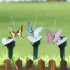 Solar Power Tanzende Fliegen Schmetterlinge Gartendekorationen Flatternde Vibrationsfliege Kolibri Fliegende Vögel Hof Lustiges Spielzeug