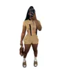 NOUVEAU Designer Summer Survêtements Deux Pièces Ensembles Femmes Tenues À Manches Courtes Zipper Shirt Top et Shorts Casual Survêtements Jogger Costumes En Vrac En Gros Vêtements 9490