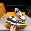 Designer Trainer Sneaker Virgil Fritidsskor Kalvskinn Läder Abloh Svart Vit Grön Röd Blå Läderöverlägg Plattform Låga Sneakers Stl 36-45 01