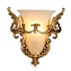 Wandlampen Europese stijl harslamp E14 BILB RETRO INDOOR BEDBADSBAD SCONCE LICHTBRIJKING LICHTING LICHTING GOUD SLAAPKAMER Decor