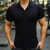 Heren PoloS Men Sport Training Ice Silk Summer Polo T-shirt Korte mouw Male Casual Quick Dry Gym Running Fitness Slim Tees Tops Clothing 230317