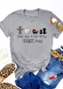 Kadın Tişörtleri Renkli Leopar Cross Pet benim en sevdiğim şeyler T-Shirt Komik Grafik Pamuk Kadınlar Moda Günlük Unisex Tshirt Top Tee